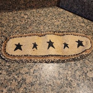 Primitive Black/Tan Star Table Runner